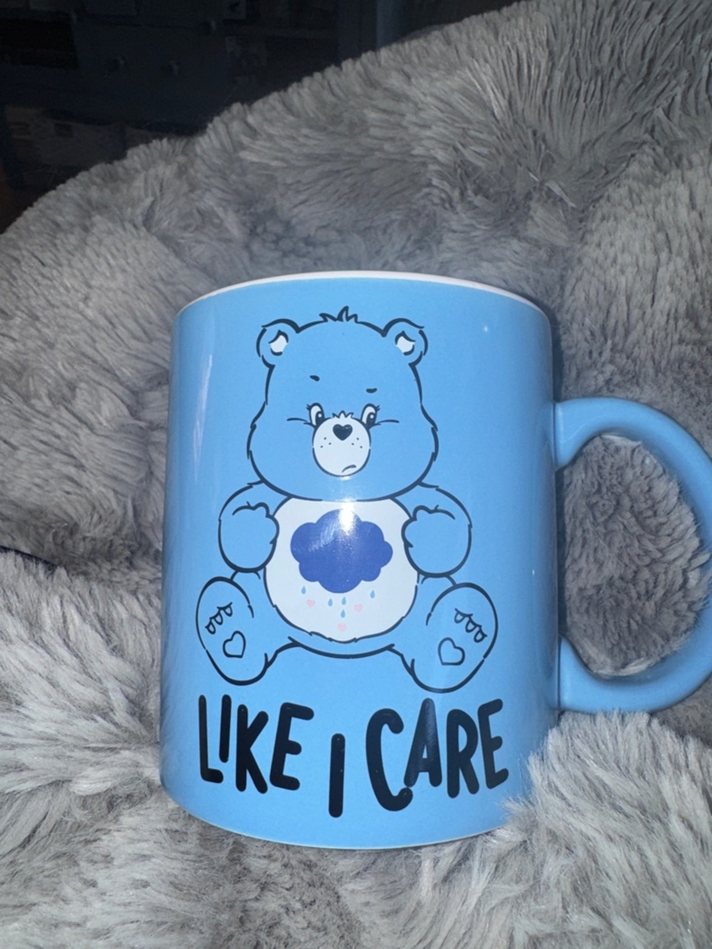 Blue 'Like I Care' Bear Mug